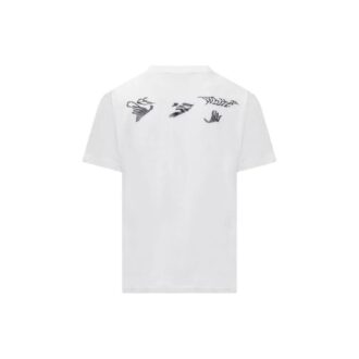 Off-White Men’ s Printing Cotton Short Sleeve White T-Shirt