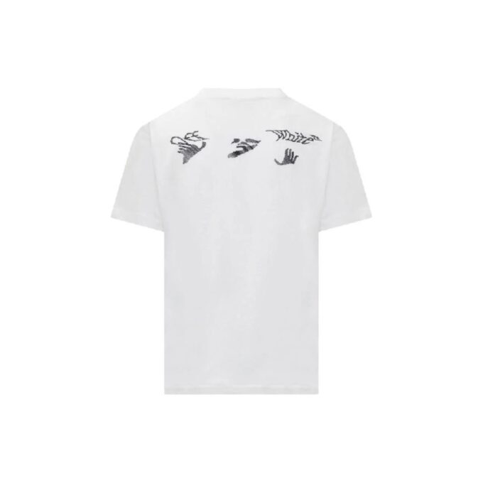 Off-White Men’ s Printing Cotton Short Sleeve White T-Shirt