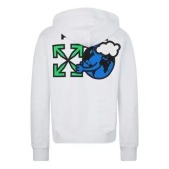 Off-White Men’ s Printing Logo Hooded Long Sleeves White