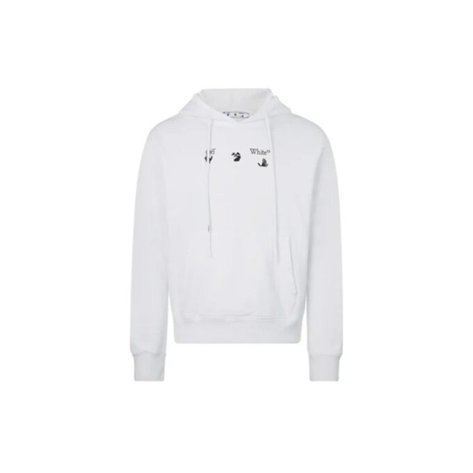 Off-White Men’ s Printing Logo Hooded Long Sleeves White