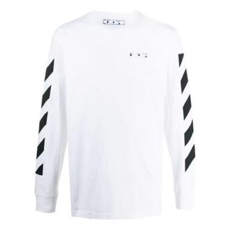 Off-White Men’ s Printing Long Sleeves White T-Shirt