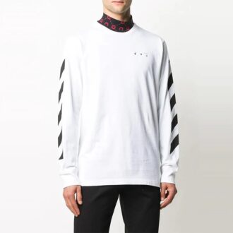 Off-White Men’ s Printing Long Sleeves White T-Shirt
