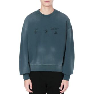 Off-White Men’ s Printing Round Neck Blue