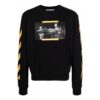 Off-White Men’ s Printing Round Neck Long Sleeves Version Black