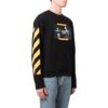 Off-White Men’ s Printing Round Neck Long Sleeves Version Black
