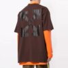 Off-White Men’ s Printing Short Sleeve Brown T-Shirt