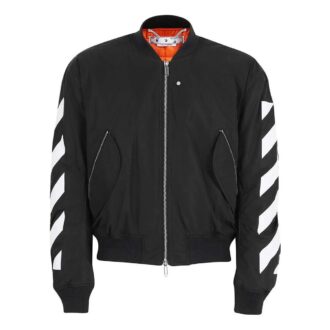 Off-White Men’ s Printing Zipper Pocket Jacket Black