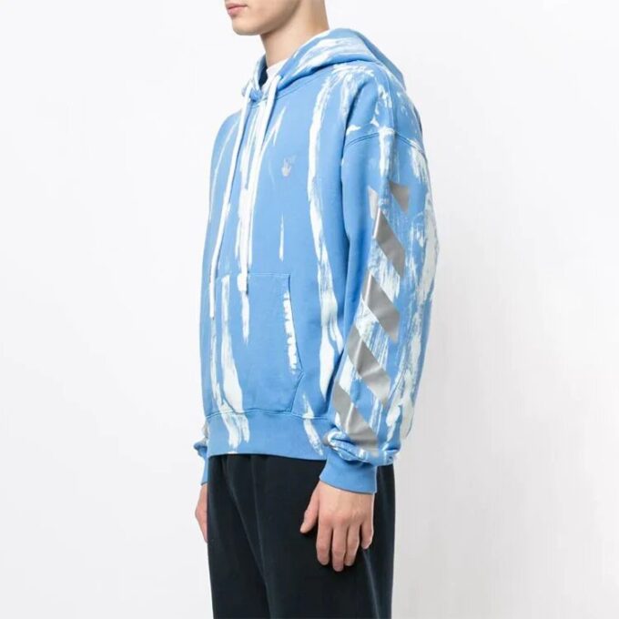 Off-White Men’ s Reflective Arrow Tie Dye Blue
