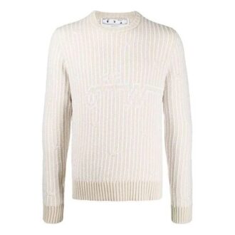 Off-White Men’ s Round Neck Knit White