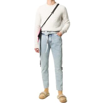 Off-White Men’ s Round Neck Knit White