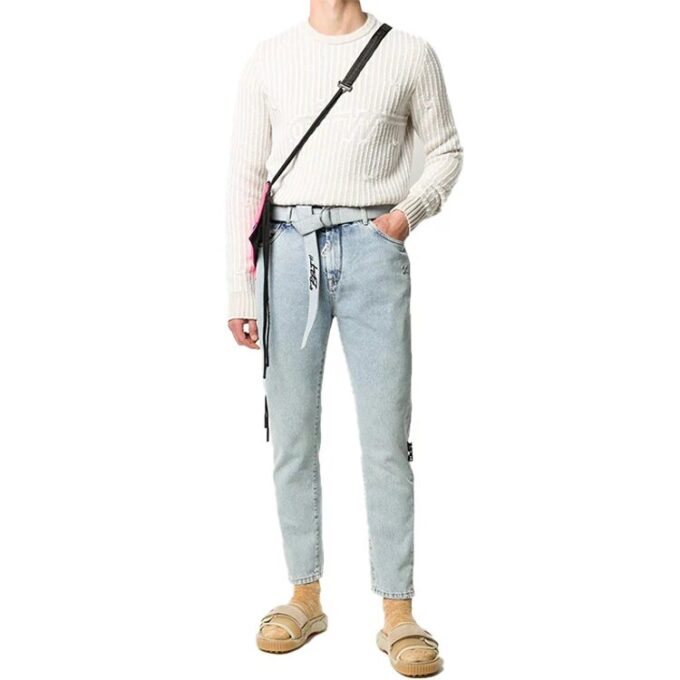 Off-White Men’ s Round Neck Knit White