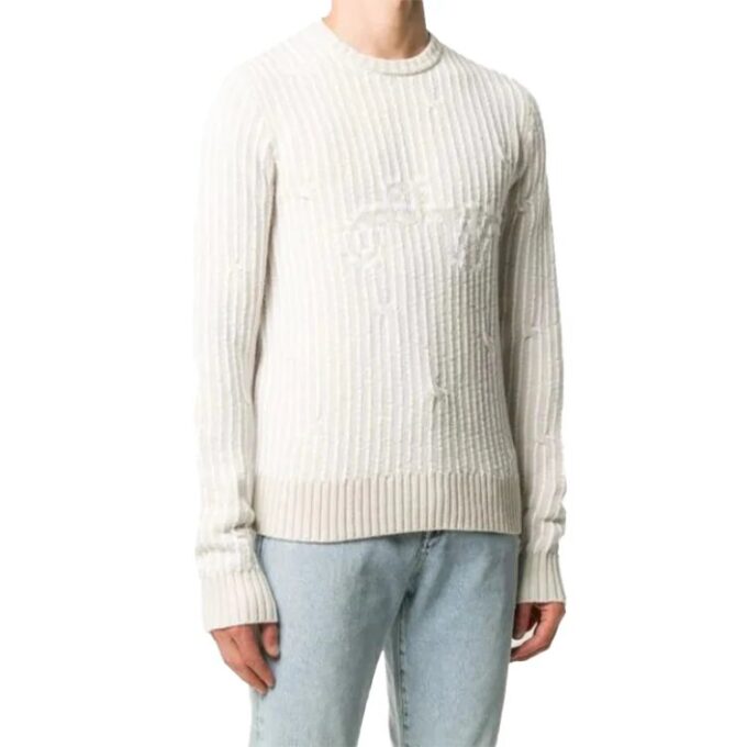 Off-White Men’ s Round Neck Knit White