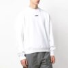 Off-White Men’ s Round Neck Pullover Long Sleeves White
