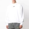 Off-White Men’ s Round Neck Pullover Long Sleeves White