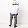 Off-White Men’ s Round Neck Pullover Long Sleeves White