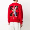 Off-White Men’ s Round Neck Skeleton Red