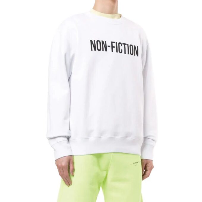 Off-White Men’ s Slogan Printing Pullover White