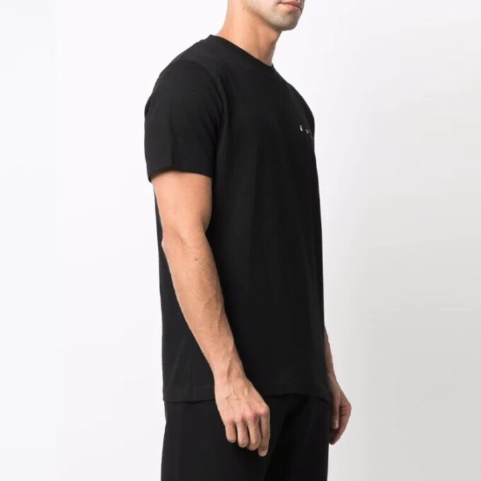 Off-White Men’ s Solid Color Caravaggio Arrow Short Sleeve Black T-Shirt