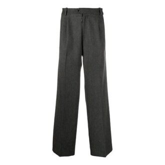 Off-White Men’ s Solid Color Casual Long Pants/Trousers Loose Fit Gray