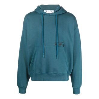 Off-White Men’ s Solid Color Casual Long Sleeves Blue