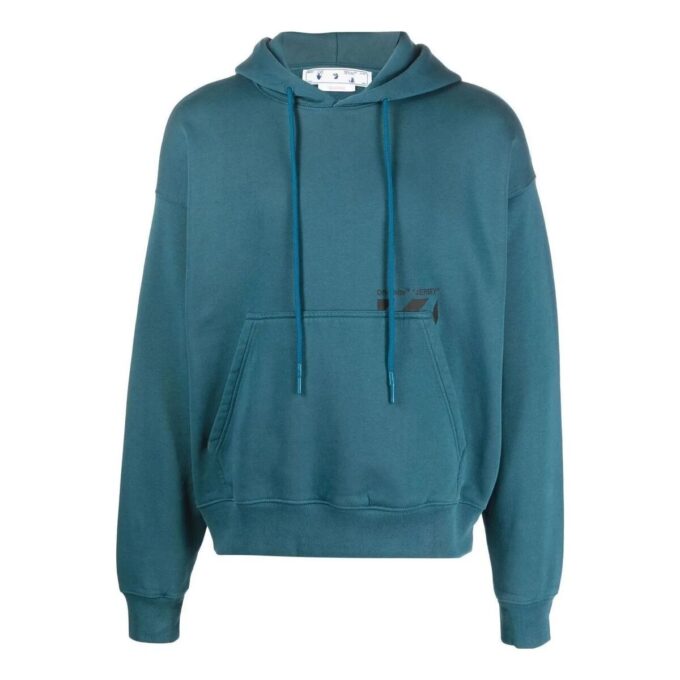 Off-White Men’ s Solid Color Casual Long Sleeves Blue