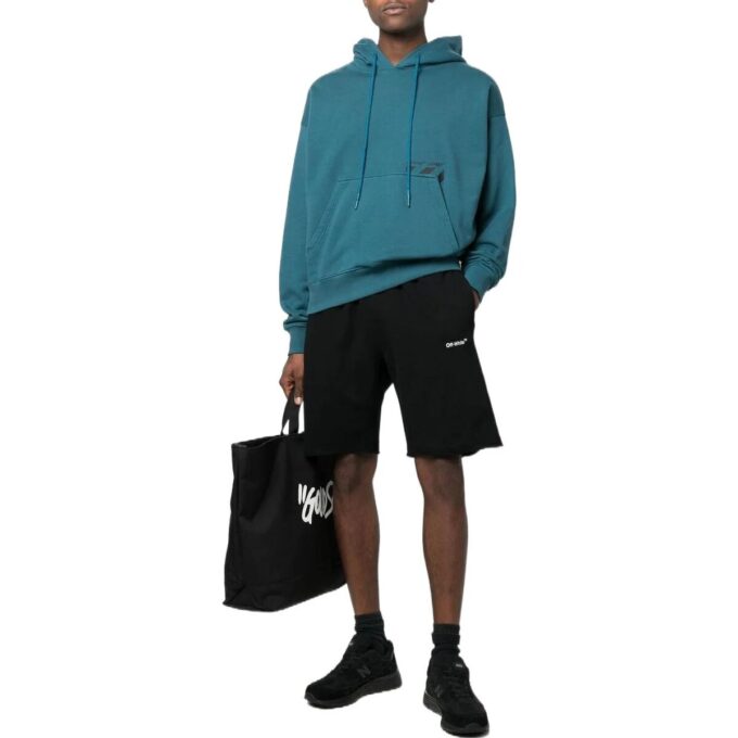 Off-White Men’ s Solid Color Casual Long Sleeves Blue