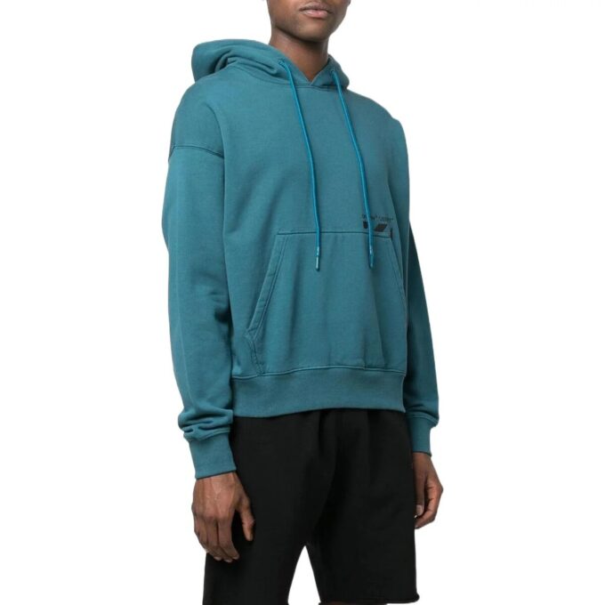 Off-White Men’ s Solid Color Casual Long Sleeves Blue