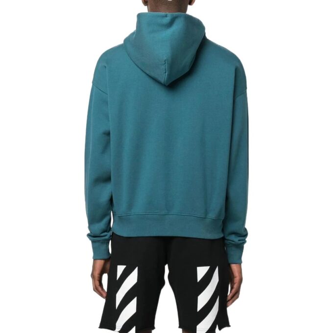 Off-White Men’ s Solid Color Casual Long Sleeves Blue