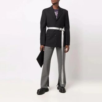 Off-White Men’ s Solid Color Casual Straight Sports Pants/Trousers/Joggers Gray Off-White Men’ s Solid Color Casual Straight Sports Pants/Trousers/Joggers Gray