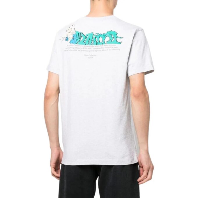 Off-White Men’ s Solid Color Logo Printing Short Sleeve White T-Shirt