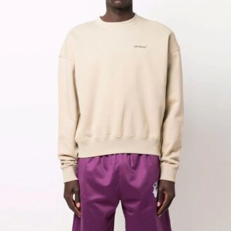 Off-White Men’ s Solid Color Long Sleeves Khaki Off-White Men’ s Solid Color Long Sleeves Khaki