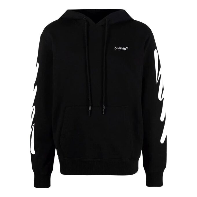 Off-White Men’ s Solid Color Pattern Printing Black