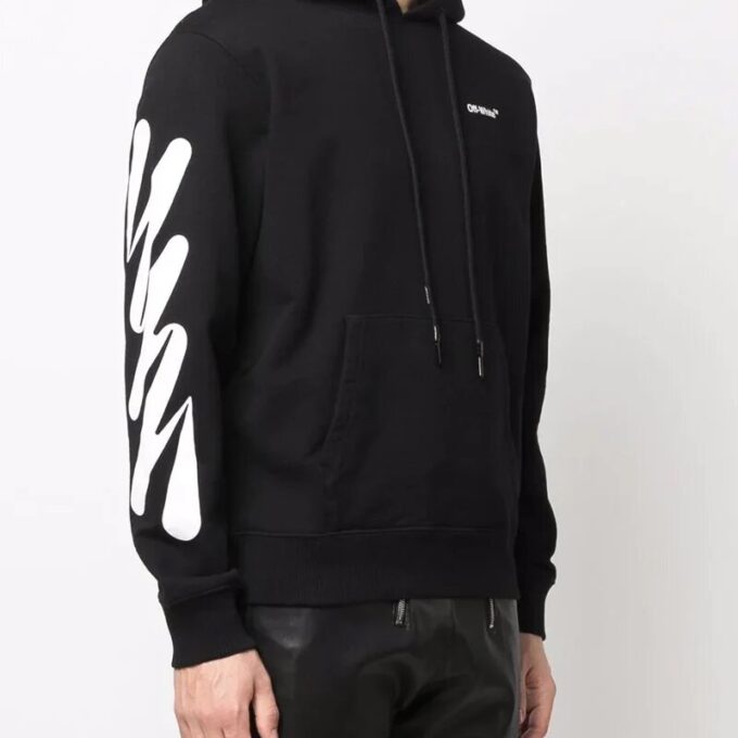 Off-White Men’ s Solid Color Pattern Printing Black