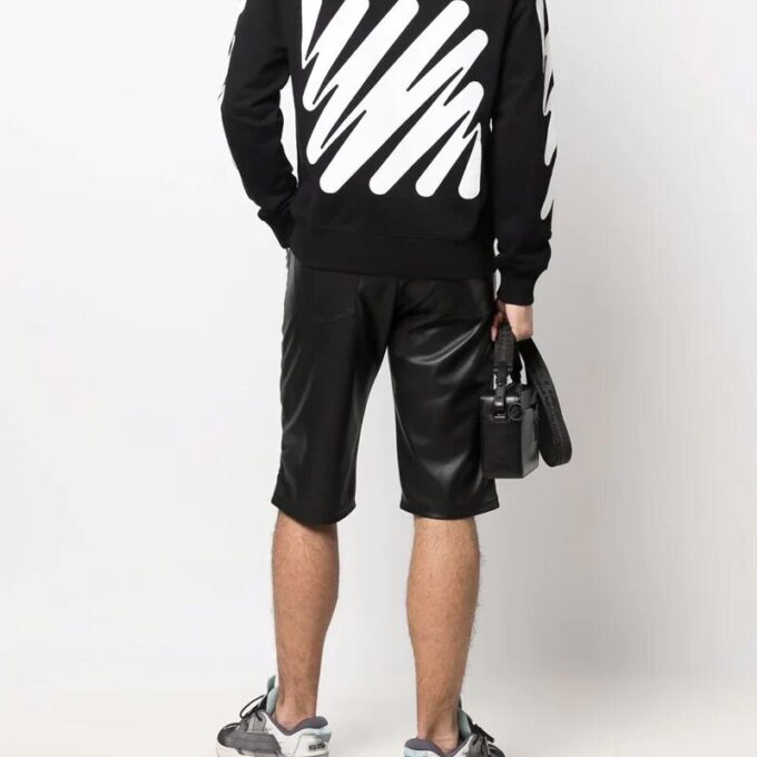 Off-White Men’ s Solid Color Pattern Printing Black