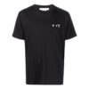 Off-White Men’ s Solid Color Round Neck Short Sleeve Black T-Shirt