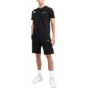 Off-White Men’ s Solid Color Round Neck Short Sleeve Black T-Shirt