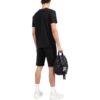 Off-White Men’ s Solid Color Round Neck Short Sleeve Black T-Shirt