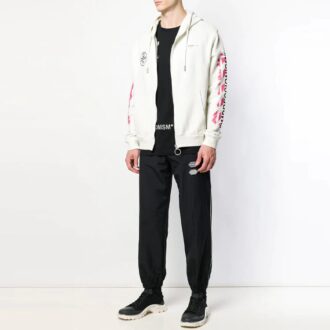 Off-White Men’ s Solid Color Side White Stripe Casual Pants/Trousers Black Off-White Men’ s Solid Color Side White Stripe Casual Pants/Trousers Black