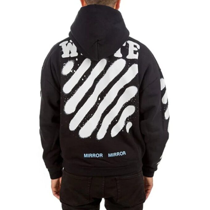 Off-White Men’ s Splash Ink Graffiti Stripe Black