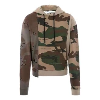 Off-White Men’ s Splicing Long Sleeves Camouflage