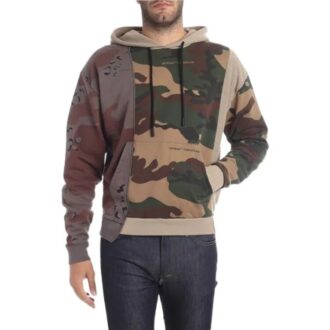 Off-White Men’ s Splicing Long Sleeves Camouflage