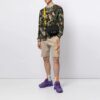 Off-White Men’ s SS21 Camouflage Printing Loose Long Sleeves Green T-Shirt