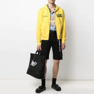 Off-White Men’ s SS21 Casual Logo Printing Zipper Ordinary Version Black