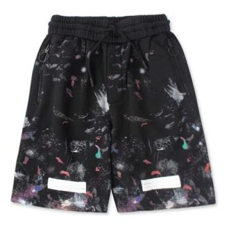 Off-White Men’ s SS21 Casual Starry Sky Splash Ink Shorts Black