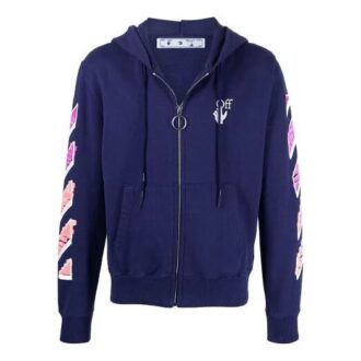 Off-White Men’ s SS21 Casual Zipper Ordinary Version Blue