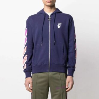 Off-White Men’ s SS21 Casual Zipper Ordinary Version Blue