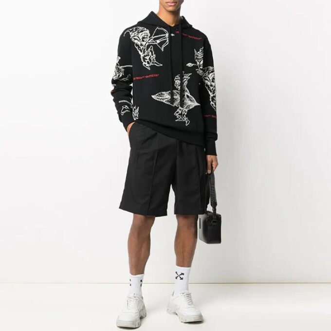 Off-White Men’ s SS21 Intarsia Knit Black