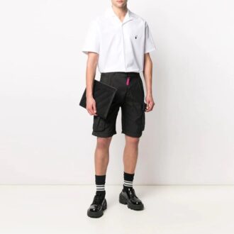 Off-White Men’ s SS21 Logo Cargo Black Shorts