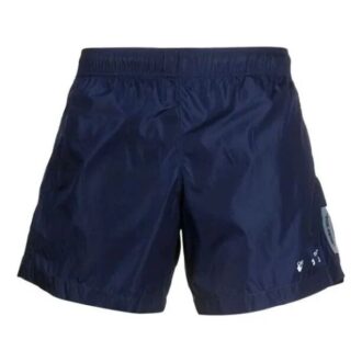 Off-White Men’ s SS21 Logo Navy Blue Pants