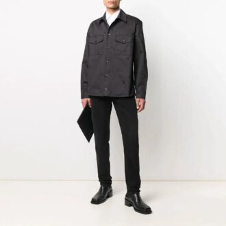 Off-White Men’ s SS21 Logo Printing Black Shirt